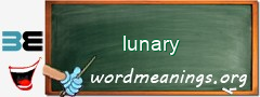 WordMeaning blackboard for lunary